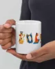 taza animales blanca brillante blanco 11oz left | Supertazas