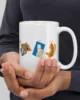 taza animales blanca brillante blanco 15oz right | Supertazas