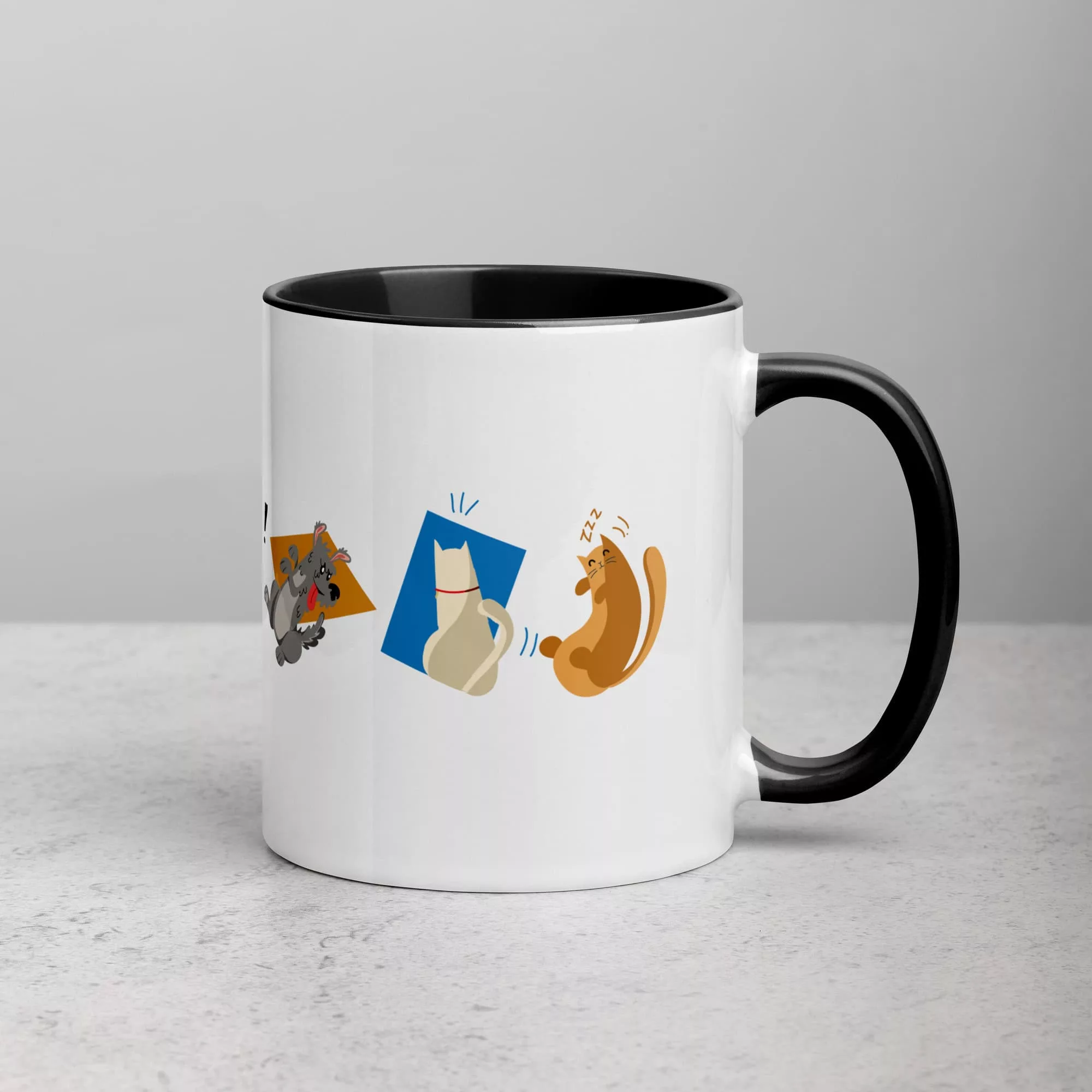 taza animales color interior negro 11oz right | Supertazas