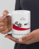taza cola no cafe siuu blanca brillante blanco 15oz left | Supertazas