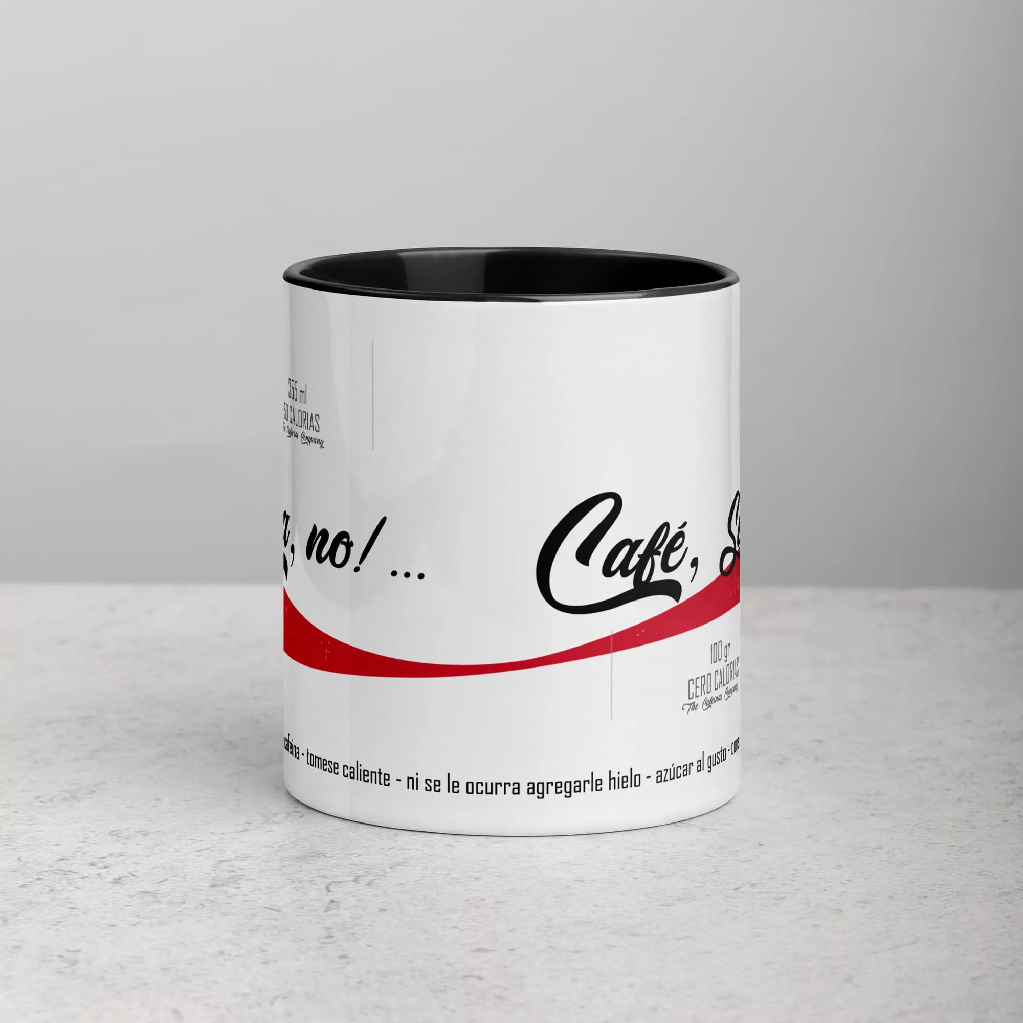 Taza Cola No Cafe Siuu Color Interior Negro 11Oz Front - Supertazas taza cola no cafe siuu color interior negro 11oz front | Supertazas