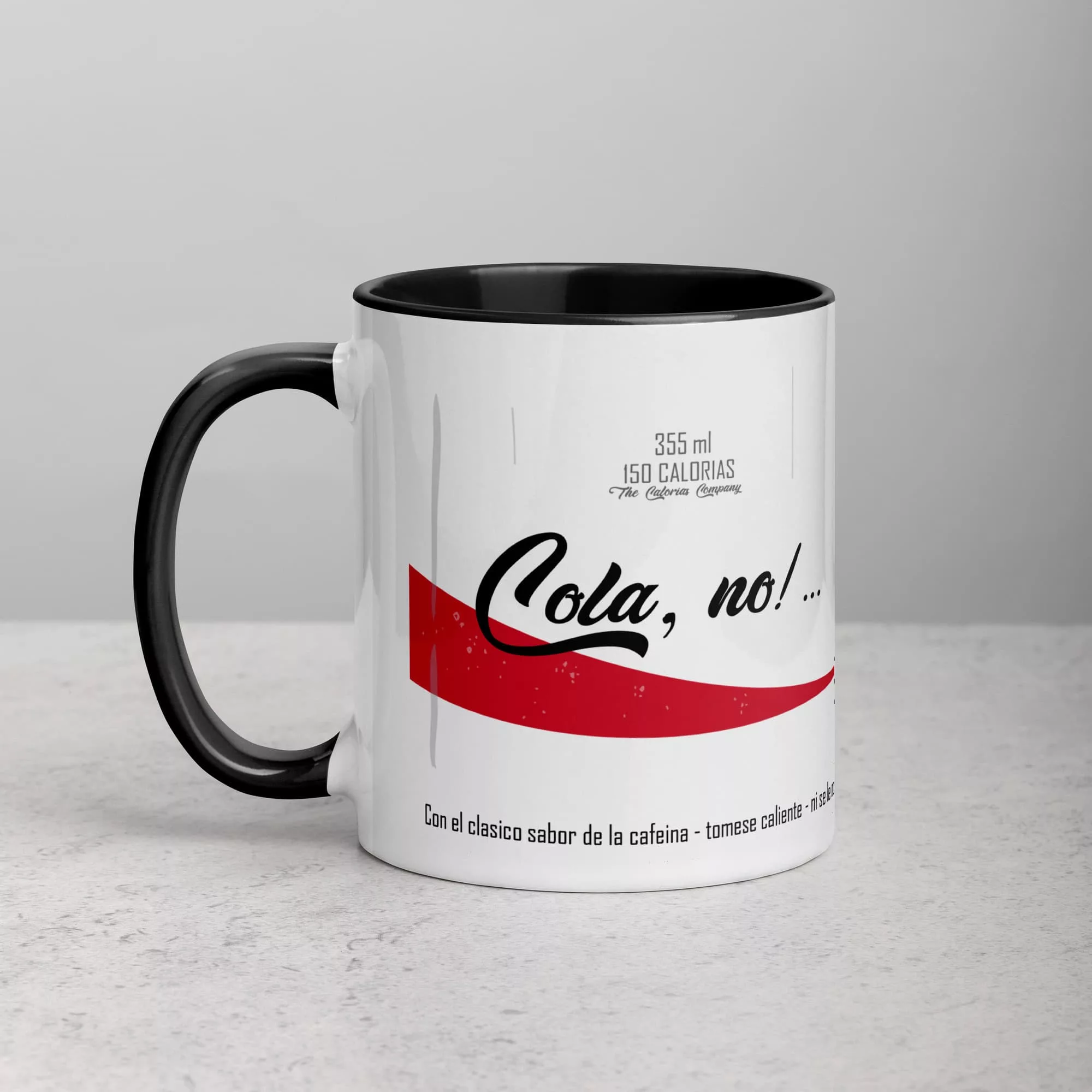 Taza Cola No Cafe Siuu Color Interior Negro 11Oz Left - Supertazas taza cola no cafe siuu color interior negro 11oz left | Supertazas