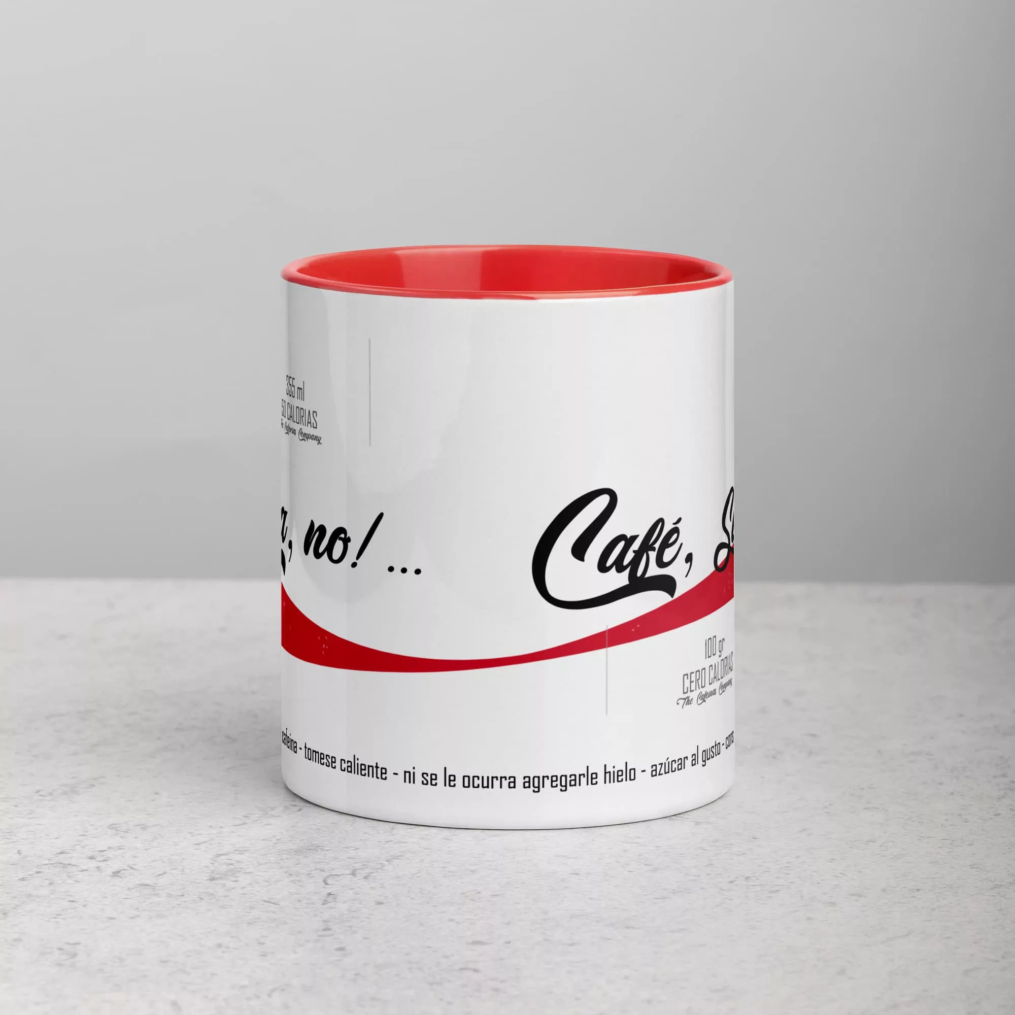 Taza Cola No Cafe Siuu Color Interior Rojo 11Oz Front - Supertazas taza cola no cafe siuu color interior rojo 11oz front | Supertazas