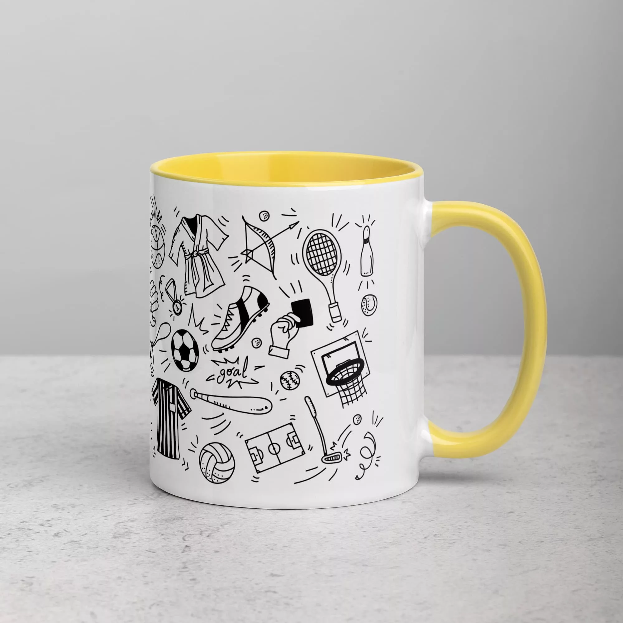 Taza Deportes Color Interior Amarillo 11Oz Right - Supertazas taza deportes color interior amarillo 11oz right | Supertazas