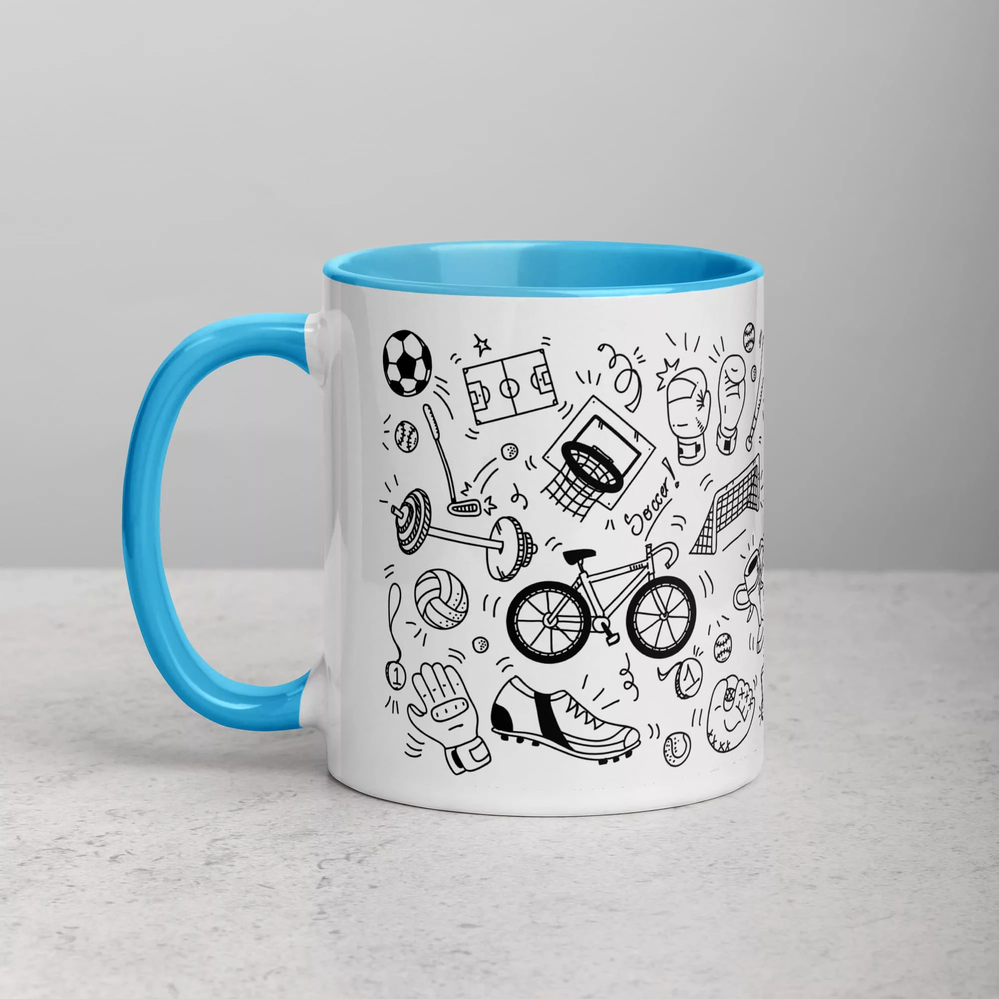 Taza Deportes Color Interior Azul 11Oz Left - Supertazas taza deportes color interior azul 11oz left | Supertazas