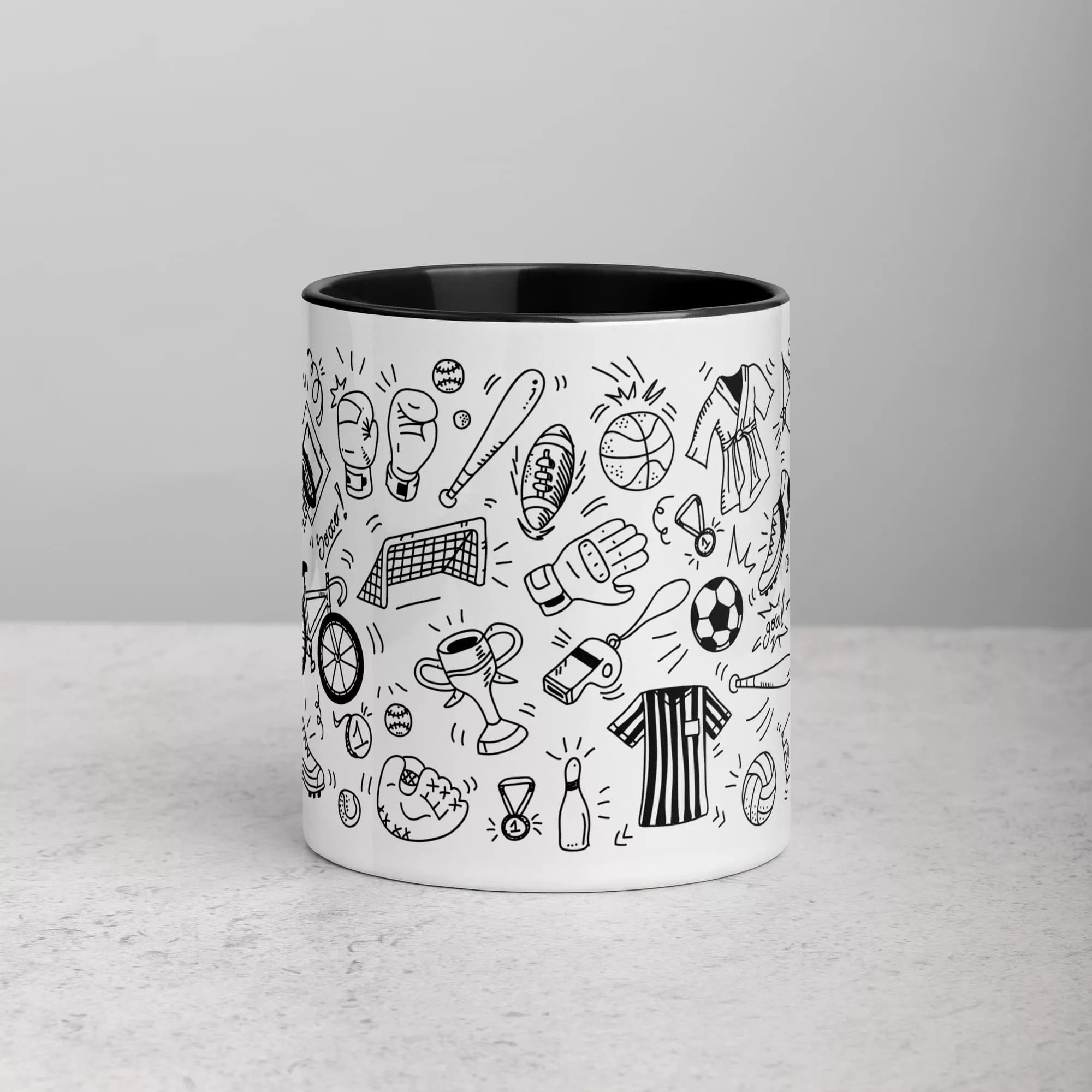 Taza Deportes Color Interior Negro 11Oz Front - Supertazas taza deportes color interior negro 11oz front | Supertazas