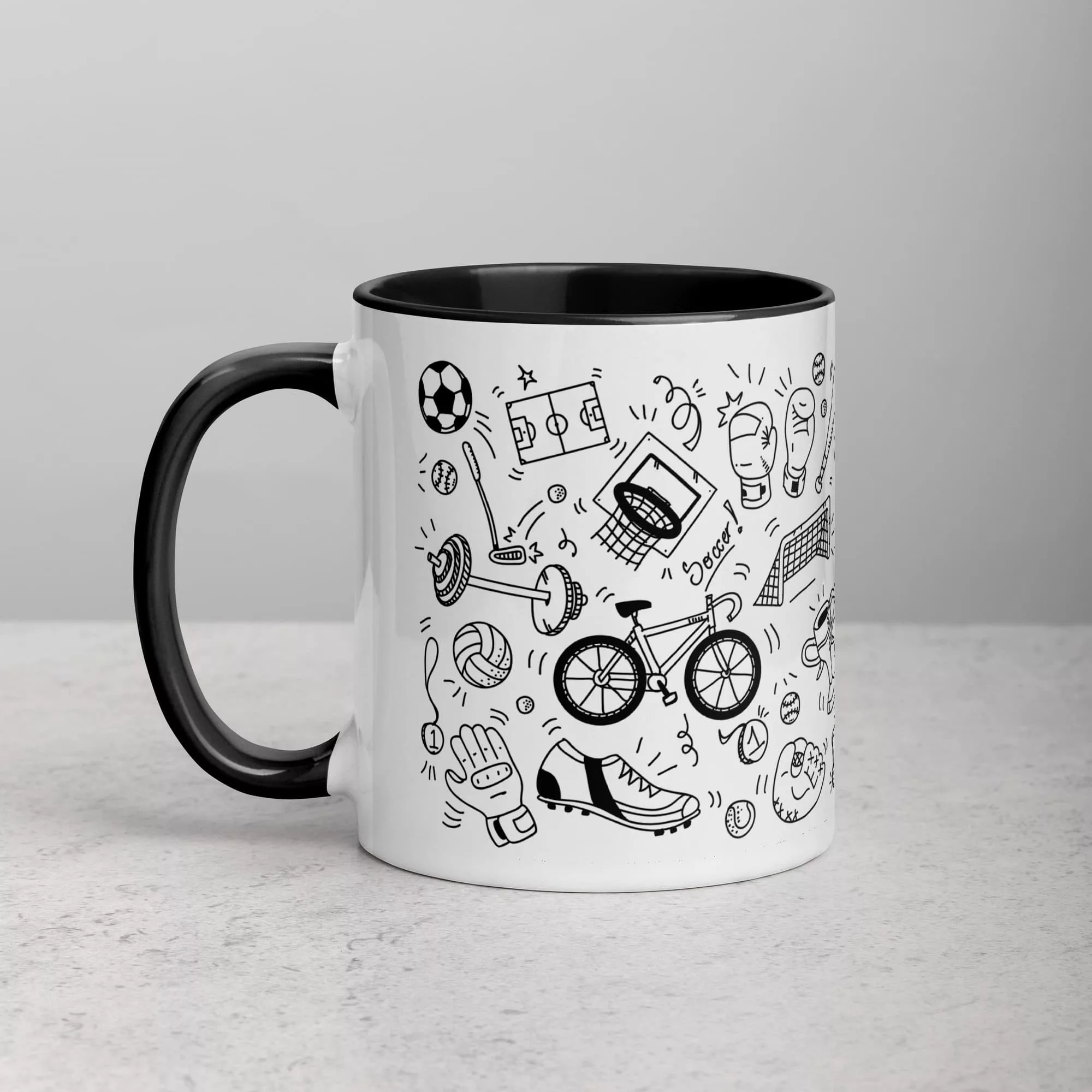 Taza Deportes Color Interior Negro 11Oz Left - Supertazas taza deportes color interior negro 11oz left | Supertazas