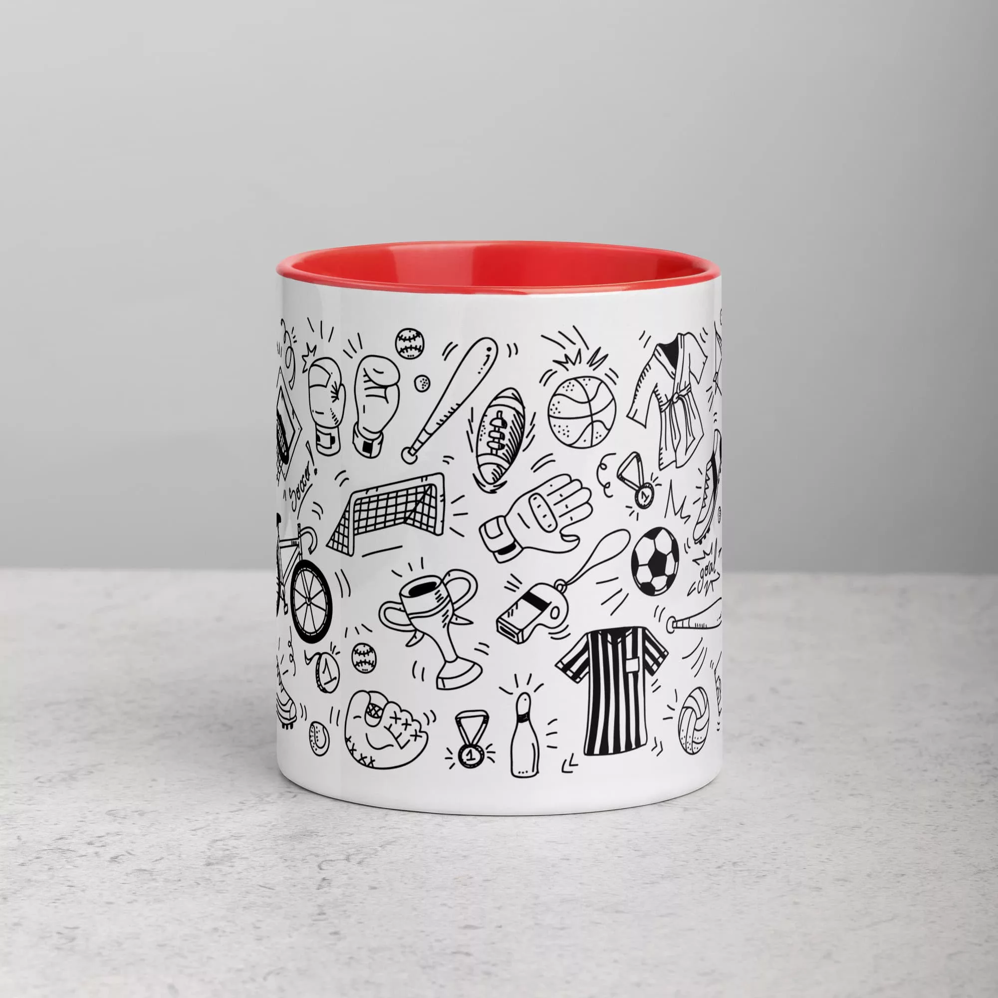 Taza Deportes Color Interior Rojo 11Oz Front - Supertazas taza deportes color interior rojo 11oz front | Supertazas