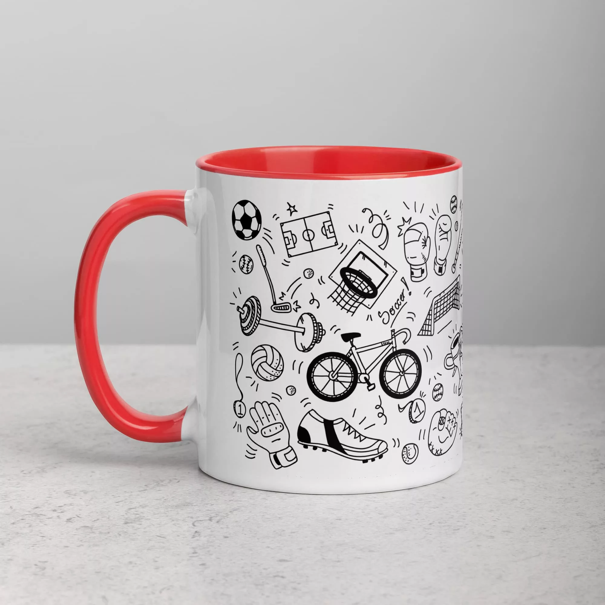 Taza Deportes Color Interior Rojo 11Oz Left - Supertazas taza deportes color interior rojo 11oz left | Supertazas