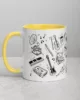taza instrumentos musicales color interior amarillo 11oz left | Supertazas