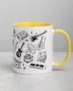 taza instrumentos musicales color interior amarillo 11oz right | Supertazas