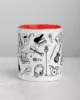 taza instrumentos musicales color interior rojo 11oz front | Supertazas
