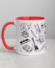 taza instrumentos musicales color interior rojo 11oz left | Supertazas