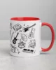 taza instrumentos musicales color interior rojo 11oz right | Supertazas