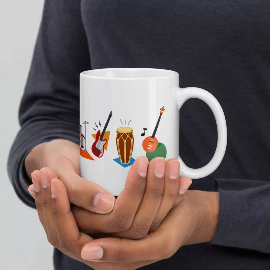 Taza Instrumentos Blanca Brillante Blanco 11Oz Right - Supertazas taza instrumentos blanca brillante blanco 11oz right | Supertazas