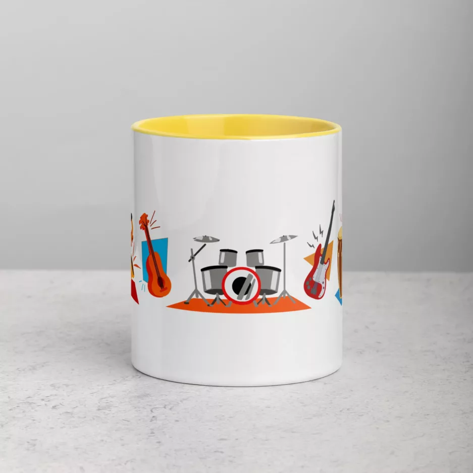 Taza Instrumentos Color Interior Amarillo 11Oz Front - Supertazas taza instrumentos color interior amarillo 11oz front | Supertazas