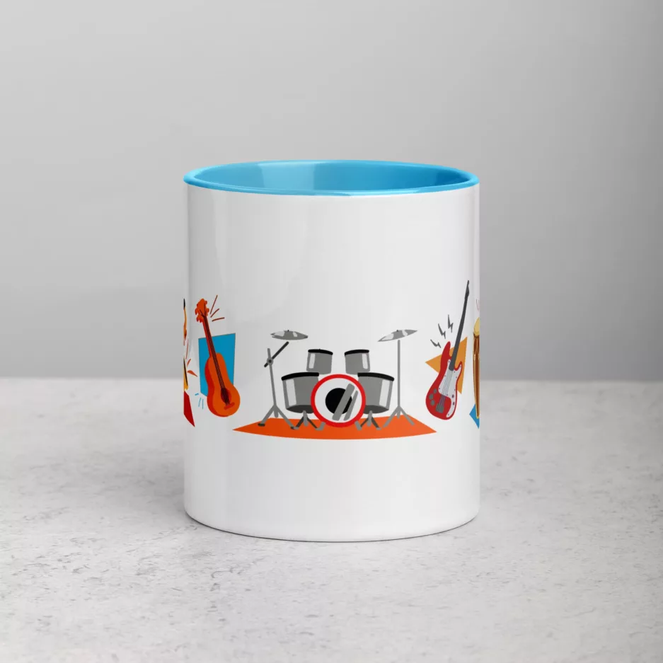 Taza Instrumentos Color Interior Azul 11Oz Front - Supertazas taza instrumentos color interior azul 11oz front | Supertazas
