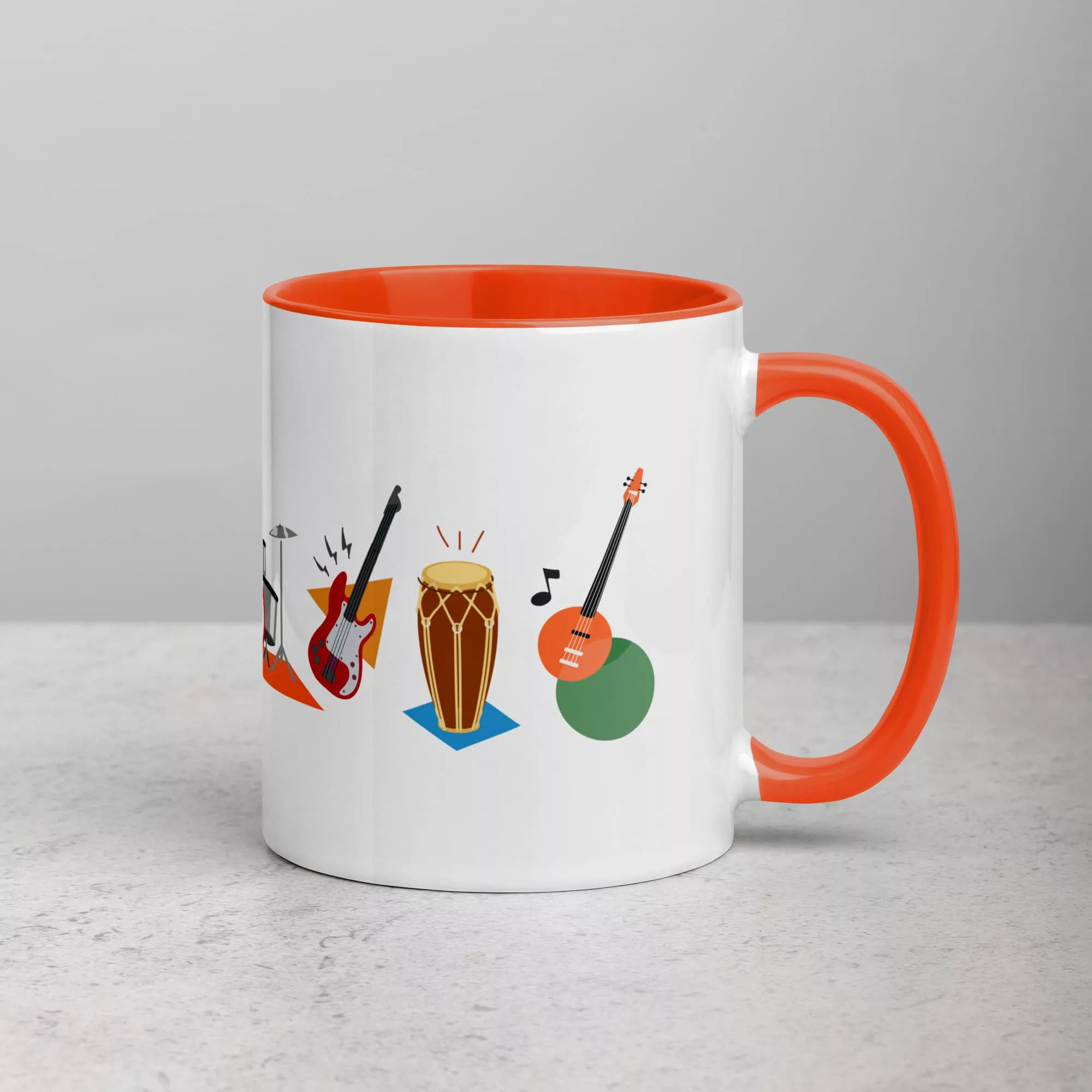 Taza Instrumentos Color Interior Naranja 11Oz Right - Supertazas taza instrumentos color interior naranja 11oz right | Supertazas