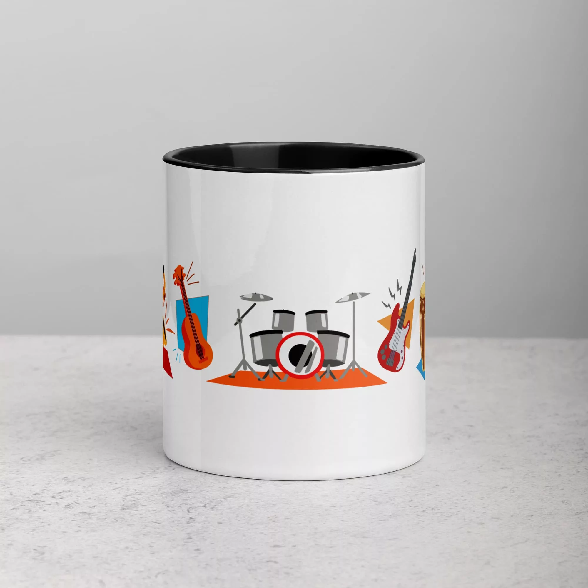 Taza Instrumentos Color Interior Negro 11Oz Front - Supertazas taza instrumentos color interior negro 11oz front | Supertazas