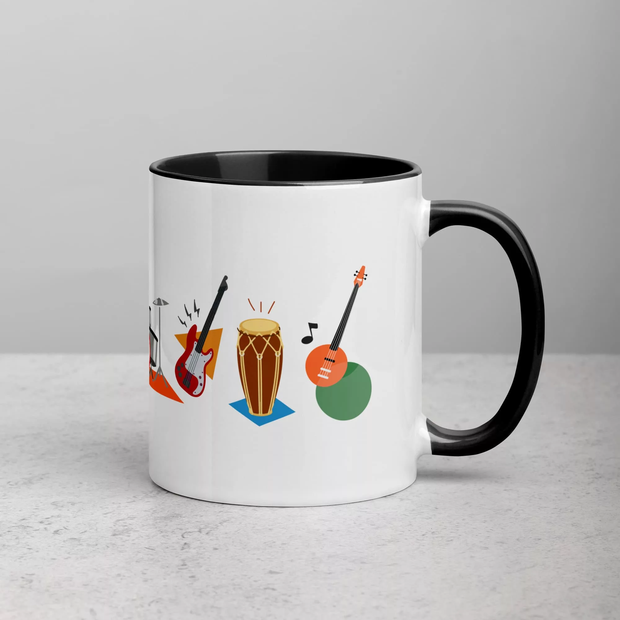 taza instrumentos color interior negro 11oz right | Supertazas