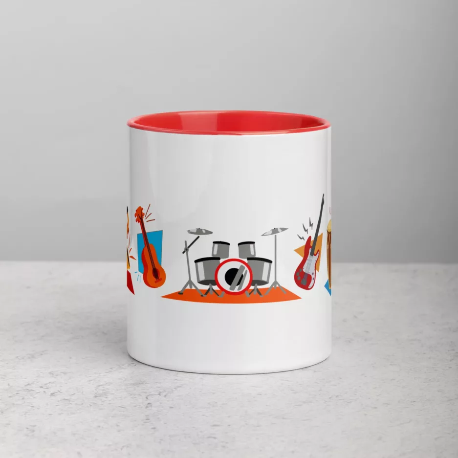 Taza Instrumentos Color Interior Rojo 11Oz Front - Supertazas taza instrumentos color interior rojo 11oz front | Supertazas