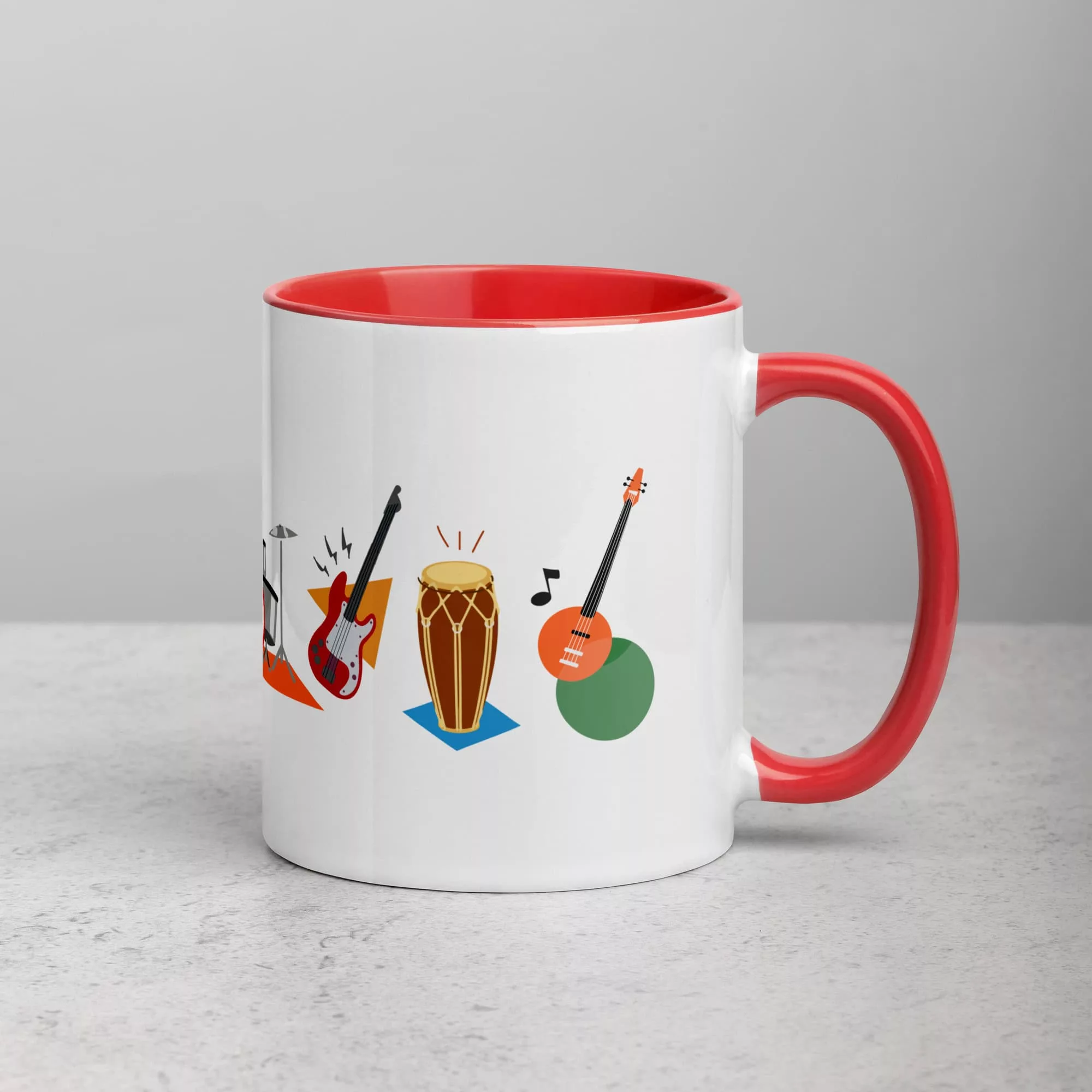 Taza Instrumentos Color Interior Rojo 11Oz Right - Supertazas taza instrumentos color interior rojo 11oz right | Supertazas