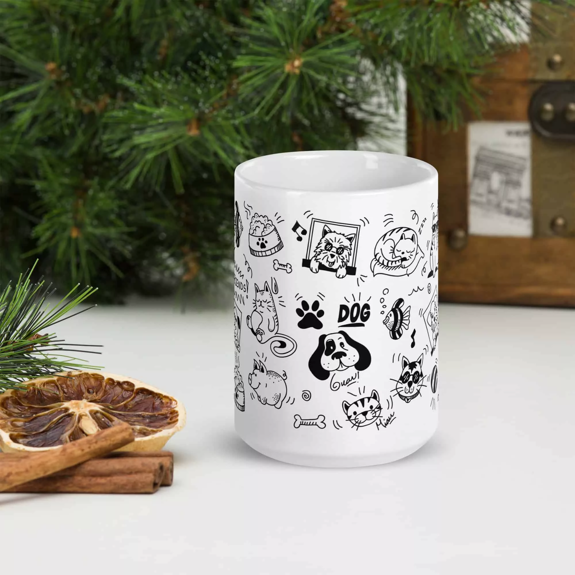 Taza Mascotas Blanca Brillante Blanco 11Oz Front - Supertazas taza mascotas blanca brillante blanco 11oz front | Supertazas