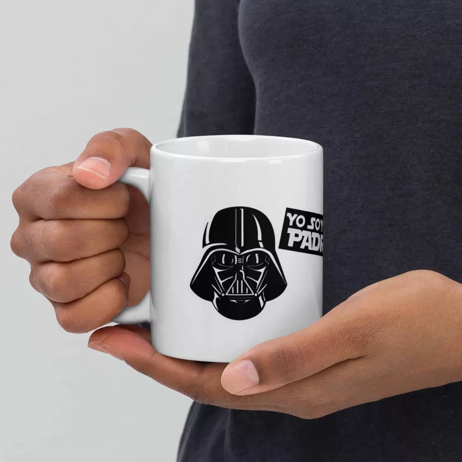 Taza Darth Vader Yo Soy Tu Padre Blanca Brillante Blanco 11Oz Left - Supertazas taza darth vader yo soy tu padre blanca brillante blanco 11oz left | Supertazas