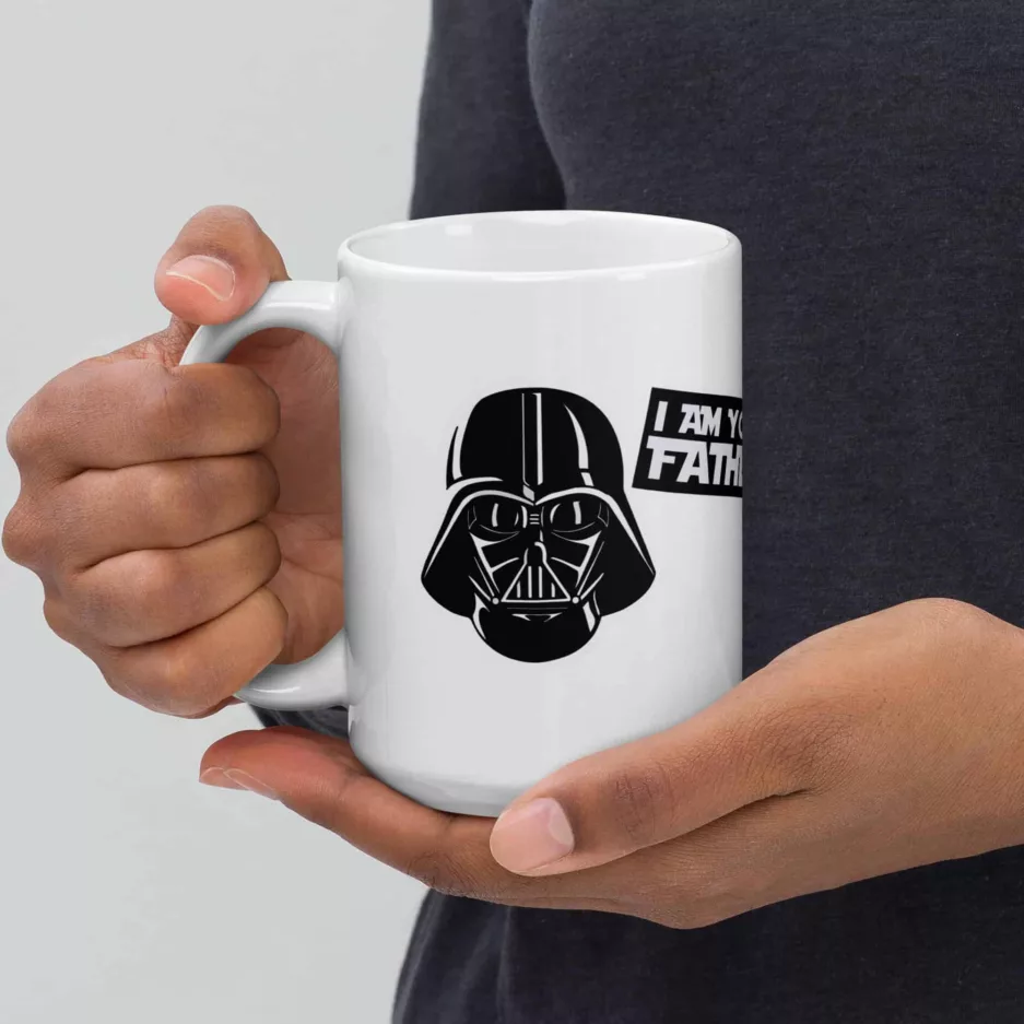 Taza Darth Vader Yo Soy Tu Padre Blanca Brillante Blanco 15Oz Left - Supertazas taza darth vader yo soy tu padre blanca brillante blanco 15oz left 1 | Supertazas