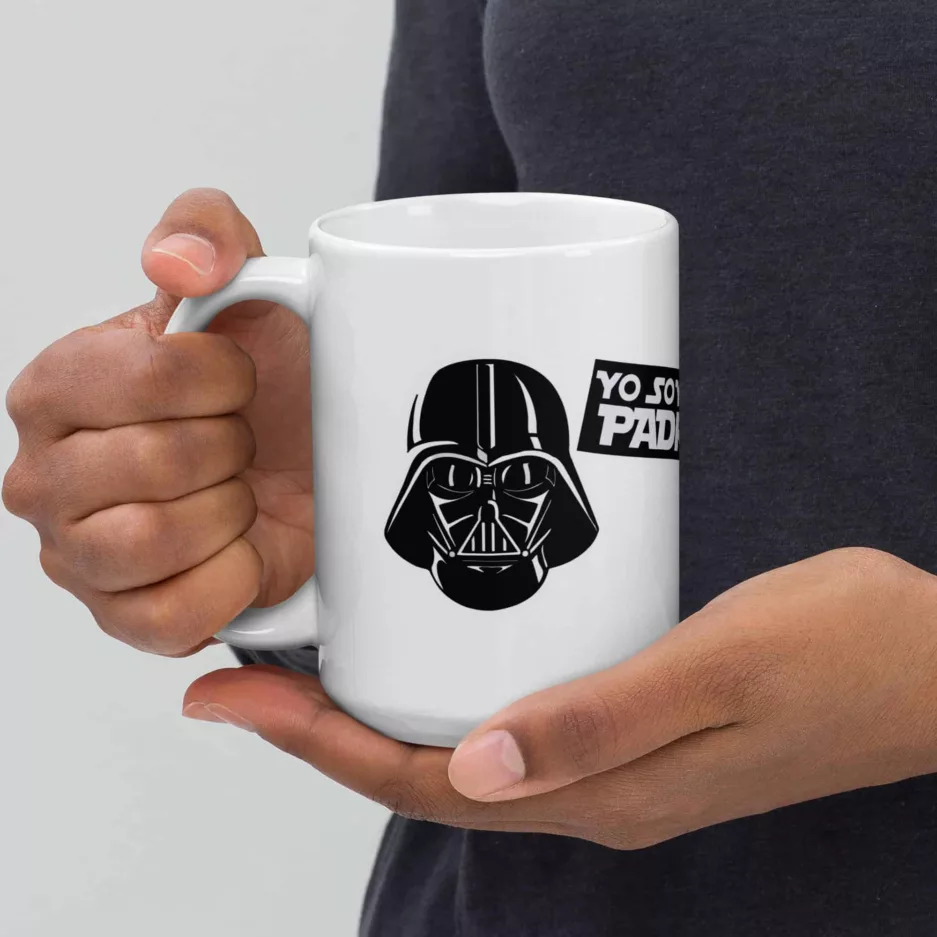 Taza Darth Vader Yo Soy Tu Padre Blanca Brillante Blanco 15Oz Left - Supertazas taza darth vader yo soy tu padre blanca brillante blanco 15oz left | Supertazas