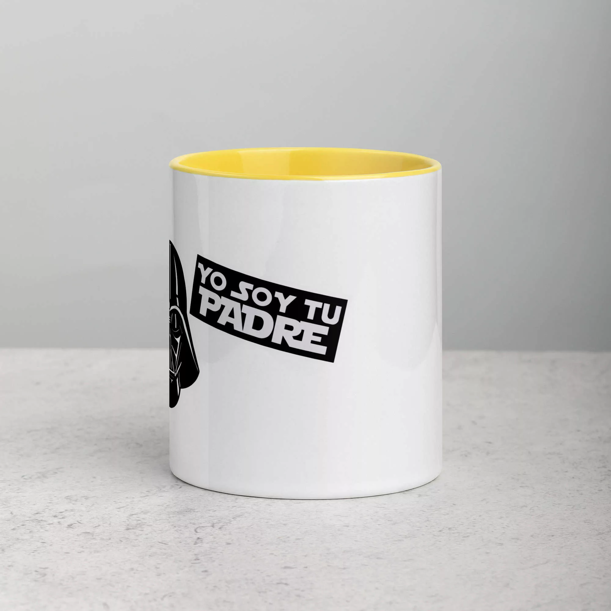Taza Darth Vader Yo Soy Tu Padre Color Interior Amarillo 11Oz Front - Supertazas taza darth vader yo soy tu padre color interior amarillo 11oz front | Supertazas