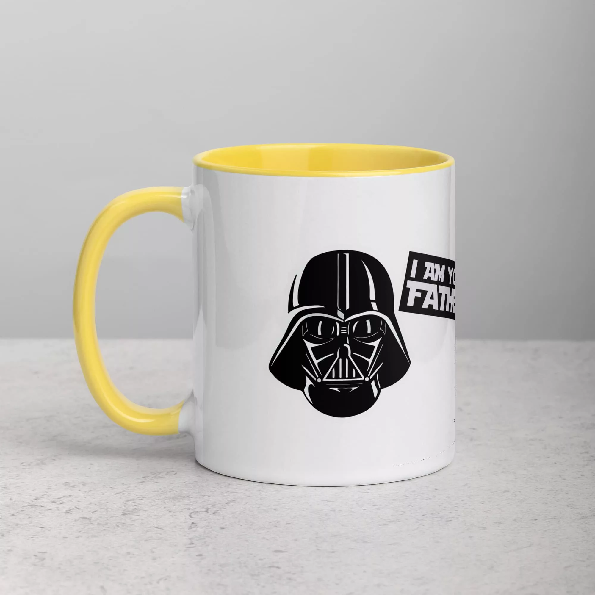Taza Darth Vader Yo Soy Tu Padre Color Interior Amarillo 11Oz Left - Supertazas taza darth vader yo soy tu padre color interior amarillo 11oz left 1 | Supertazas