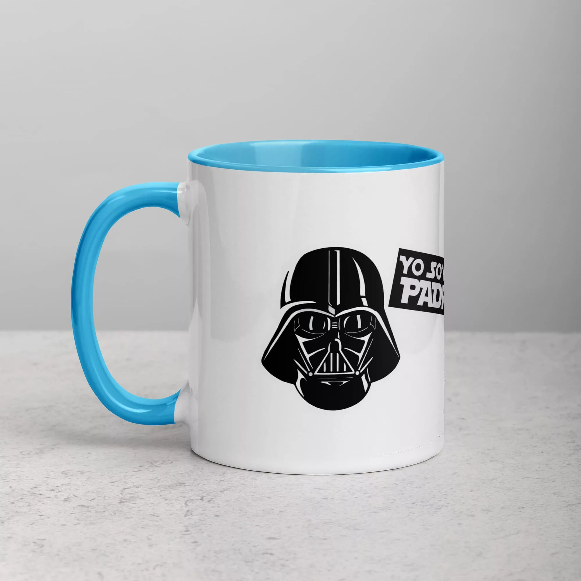 Taza Darth Vader Yo Soy Tu Padre Color Interior Azul 11Oz Left - Supertazas taza darth vader yo soy tu padre color interior azul 11oz left | Supertazas