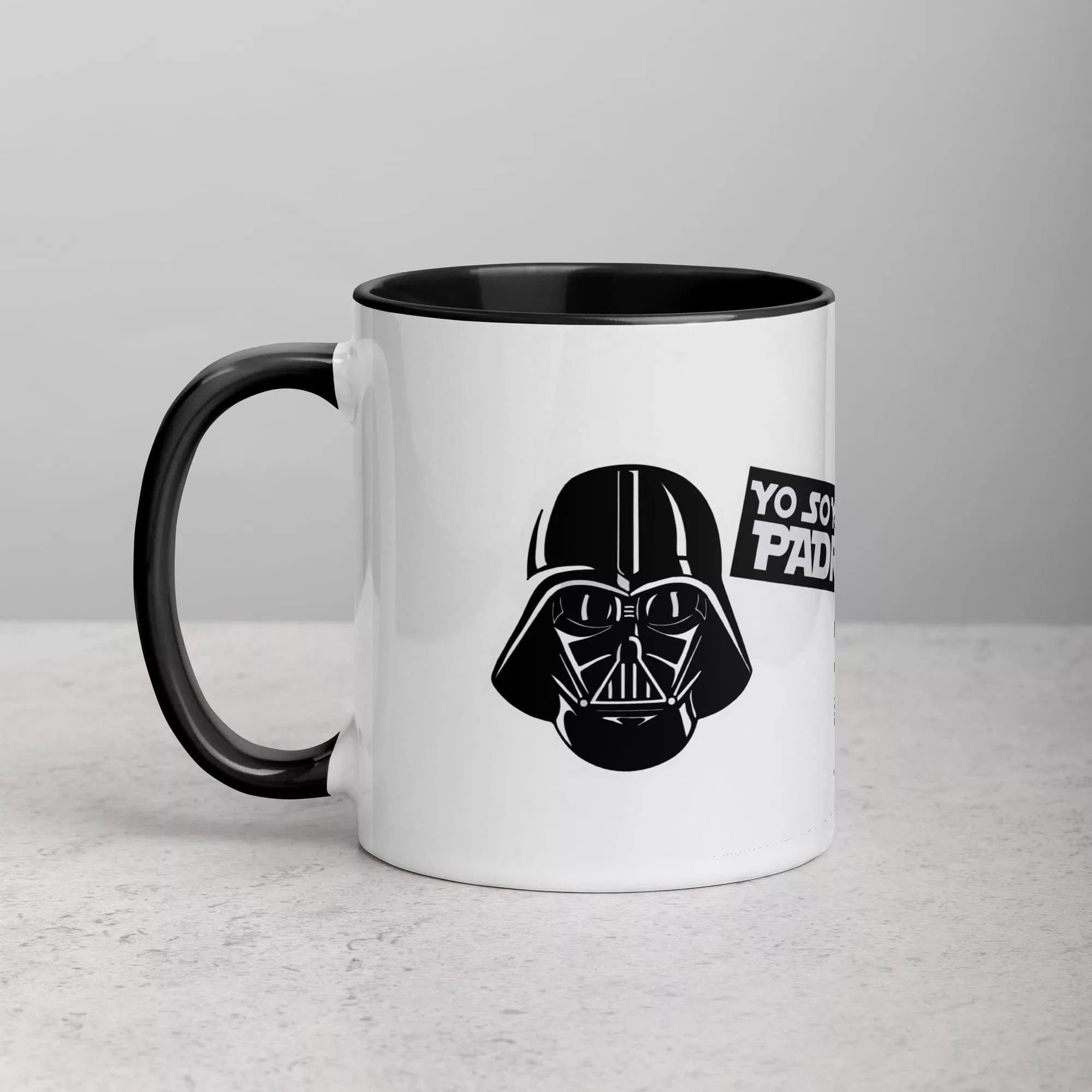 Taza Darth Vader Yo Soy Tu Padre Color Interior Negro 11Oz Left - Supertazas taza darth vader yo soy tu padre color interior negro 11oz left | Supertazas
