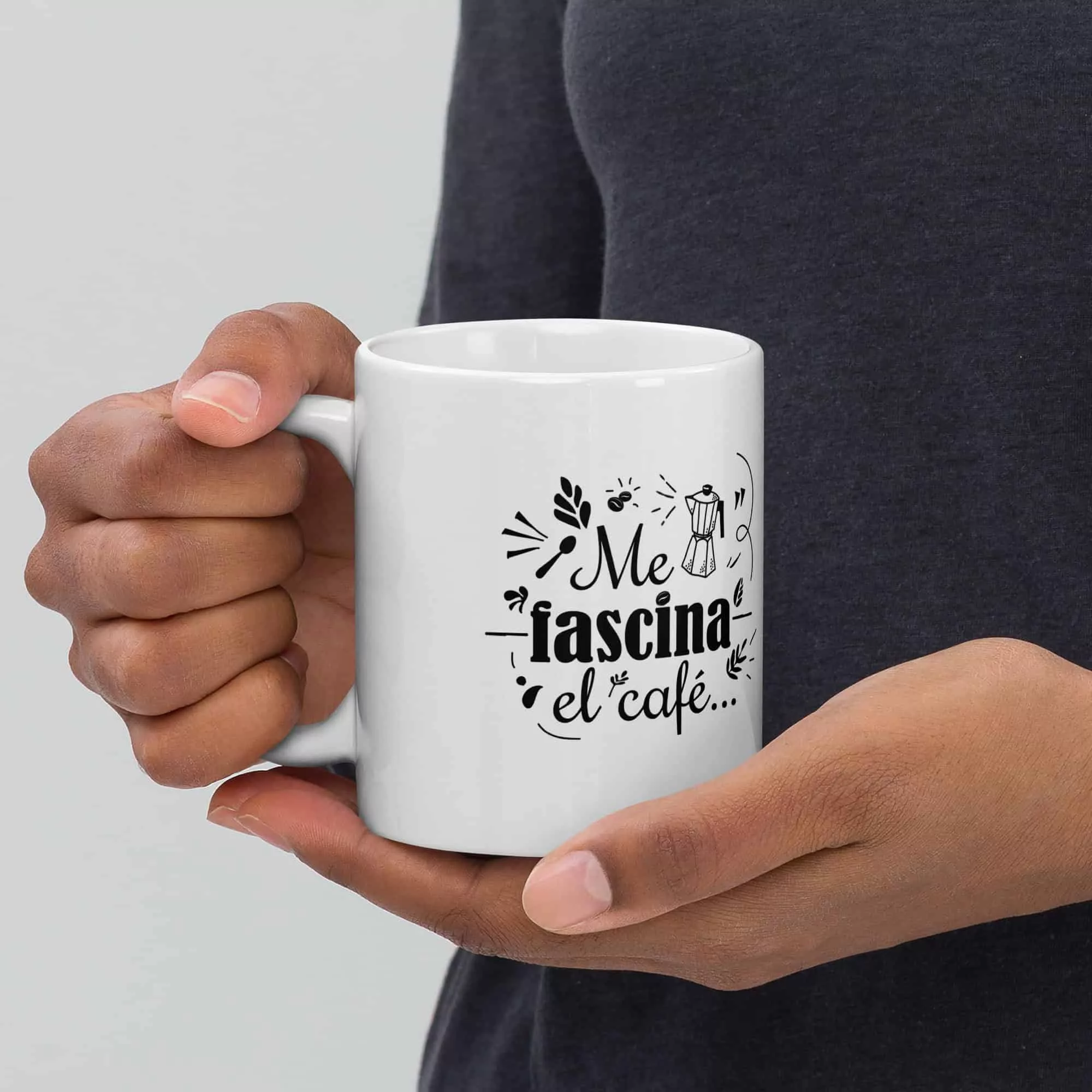 Taza Me Encanta Terner Te Blanca Brillante Blanco 11Oz Left - Supertazas taza me encanta terner te blanca brillante blanco 11oz left | Supertazas