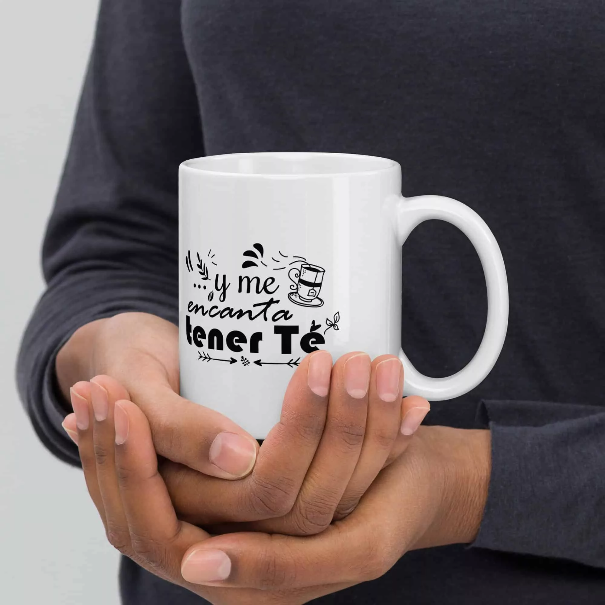 Taza Me Encanta Terner Te Blanca Brillante Blanco 11Oz Right - Supertazas taza me encanta terner te blanca brillante blanco 11oz right | Supertazas