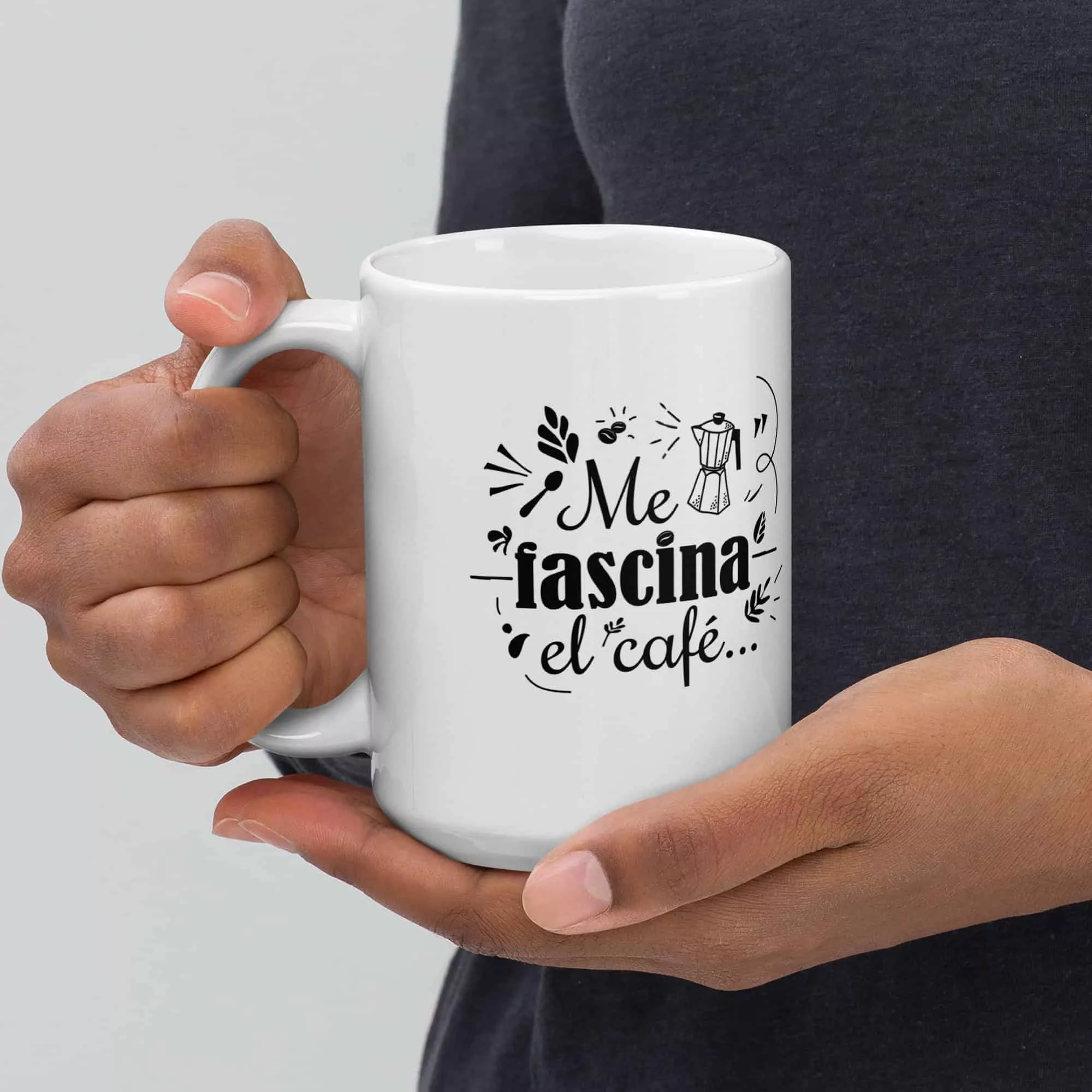 Taza Me Encanta Terner Te Blanca Brillante Blanco 15Oz Left - Supertazas taza me encanta terner te blanca brillante blanco 15oz left | Supertazas