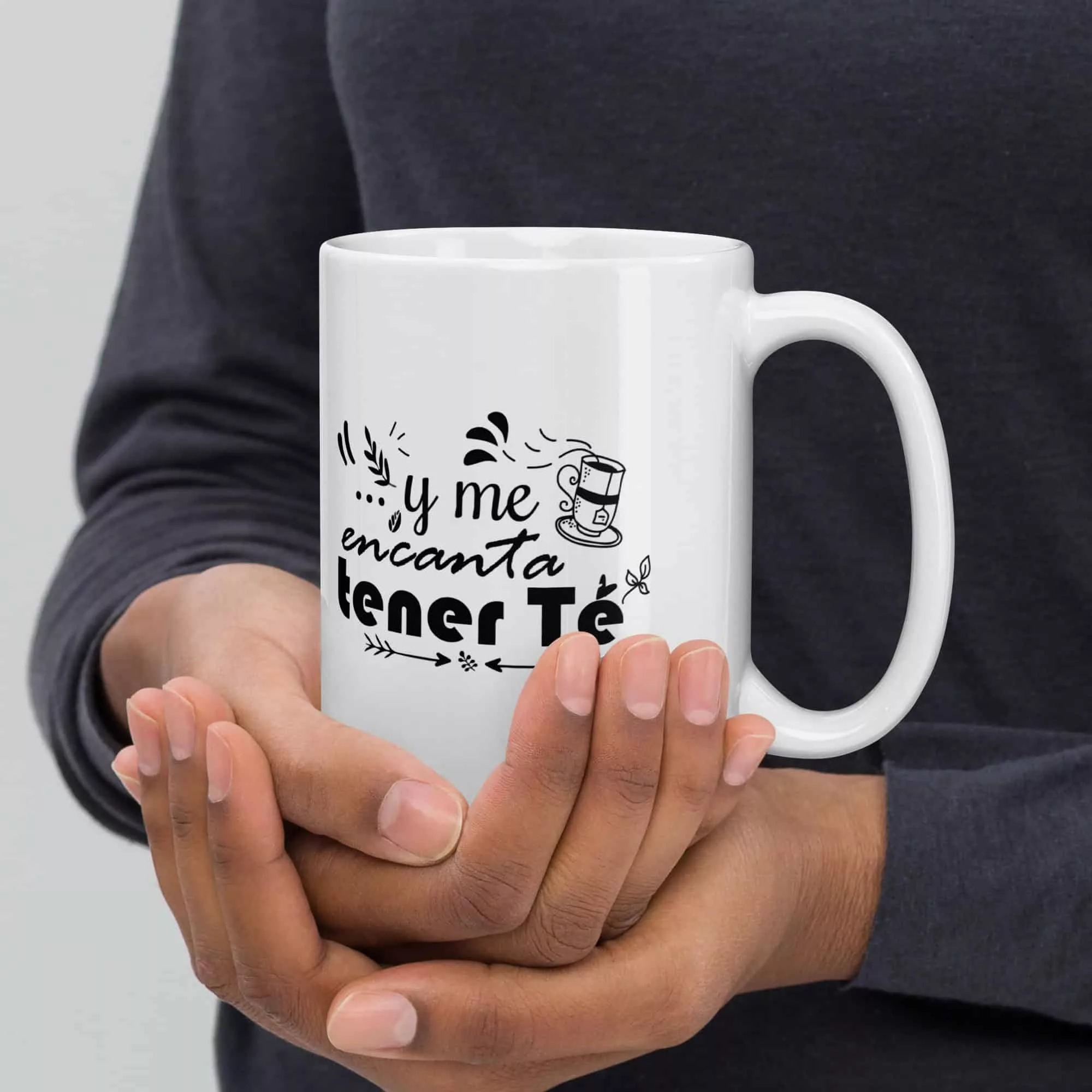 Taza Me Encanta Terner Te Blanca Brillante Blanco 15Oz Right - Supertazas taza me encanta terner te blanca brillante blanco 15oz right | Supertazas