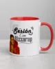taza meme shakira sesion com bizarrap color interior rojo 11oz right | Supertazas