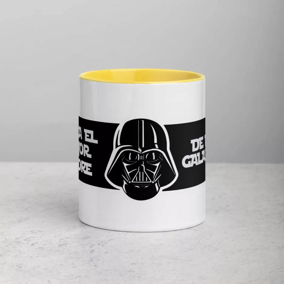 Taza Para El Mejor Padre De La Galaxia Color Interior Amarillo 11Oz Front - Supertazas taza para el mejor padre de la galaxia color interior amarillo 11oz front | Supertazas