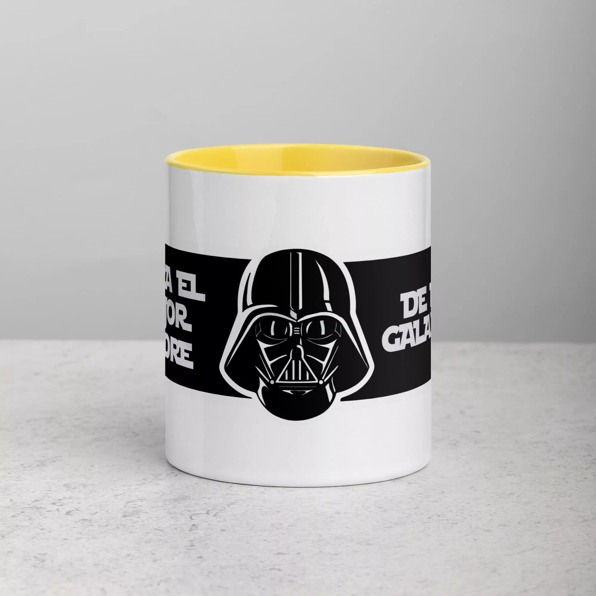 Taza Para El Mejor Padre De La Galaxia Color Interior Amarillo 11Oz Front - Supertazas taza para el mejor padre de la galaxia color interior amarillo 11oz front | Supertazas
