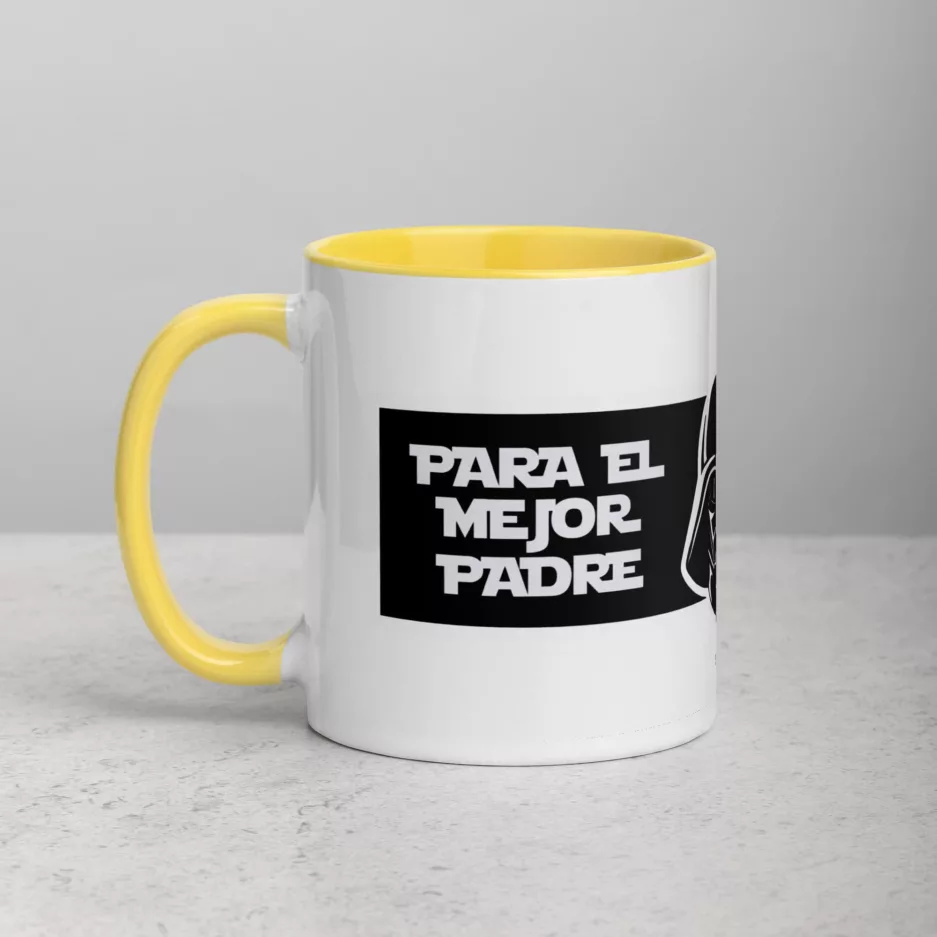 Taza Para El Mejor Padre De La Galaxia Color Interior Amarillo 11Oz Left - Supertazas taza para el mejor padre de la galaxia color interior amarillo 11oz left | Supertazas