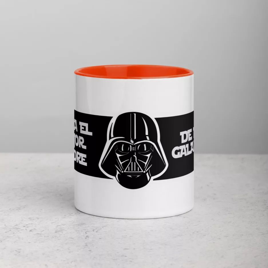 Taza Para El Mejor Padre De La Galaxia Color Interior Naranja 11Oz Front - Supertazas taza para el mejor padre de la galaxia color interior naranja 11oz front | Supertazas