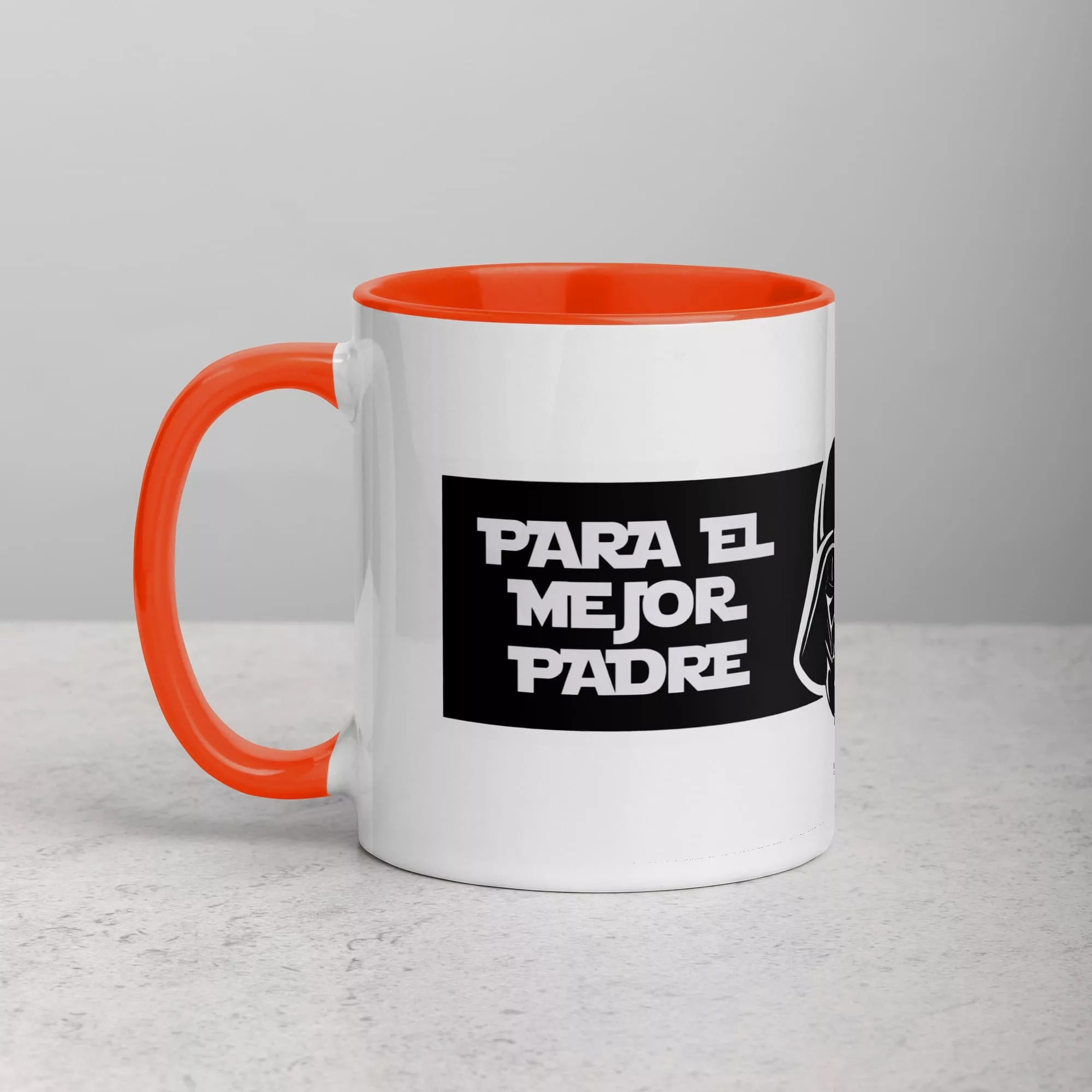 Taza Para El Mejor Padre De La Galaxia Color Interior Naranja 11Oz Left - Supertazas taza para el mejor padre de la galaxia color interior naranja 11oz left | Supertazas