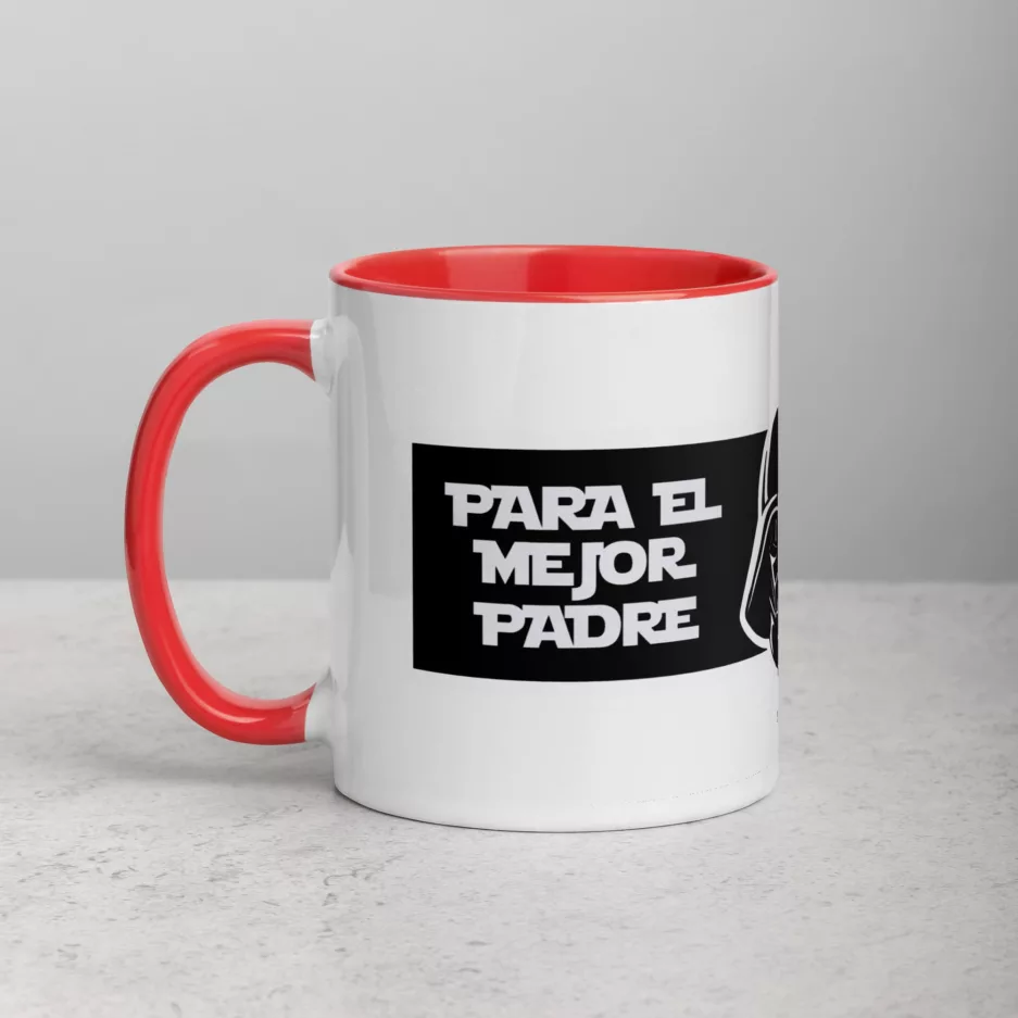 Taza Para El Mejor Padre De La Galaxia Color Interior Rojo 11Oz Left - Supertazas taza para el mejor padre de la galaxia color interior rojo 11oz left | Supertazas
