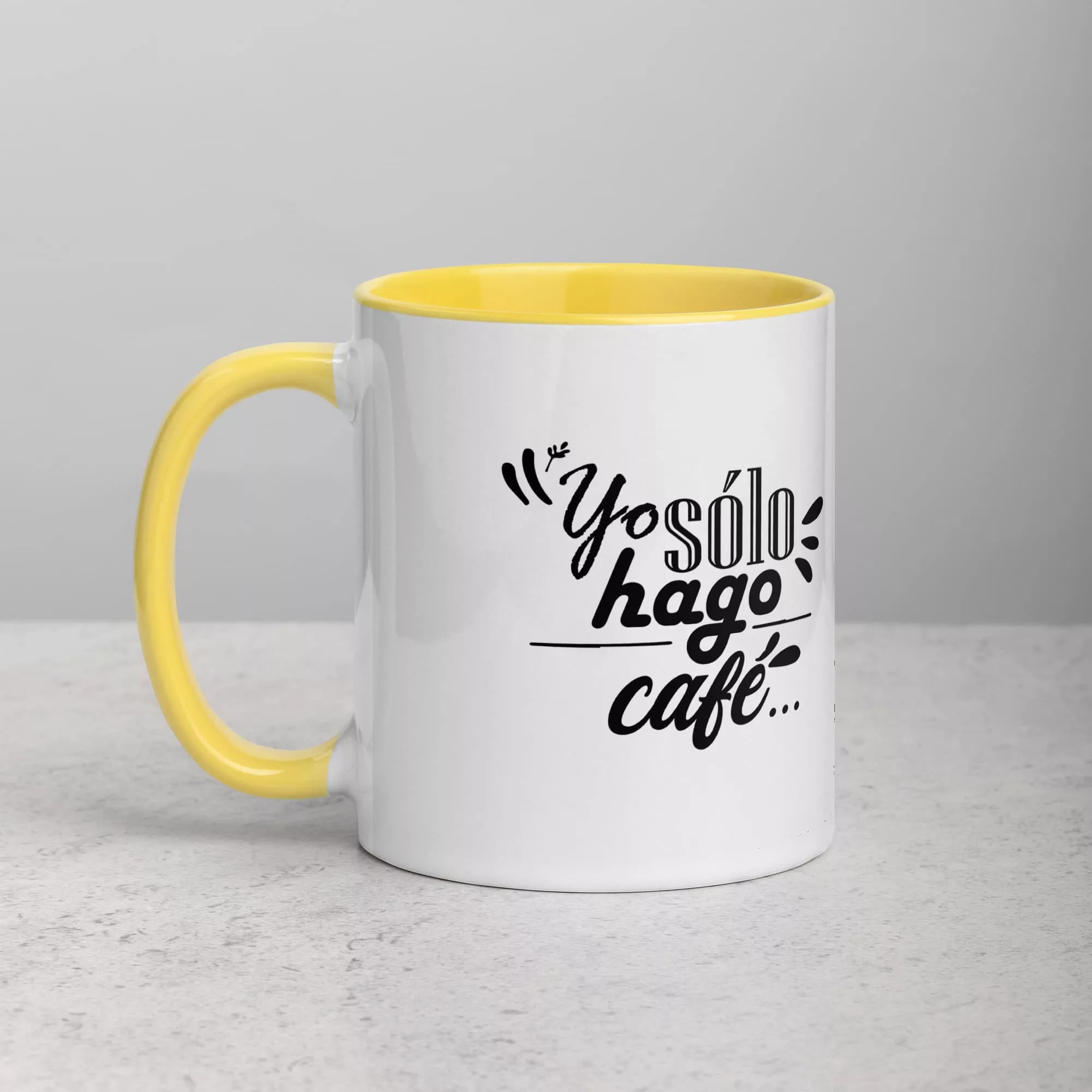 taza shakira perdon que te sal pique color interior amarillo 11oz left | Supertazas