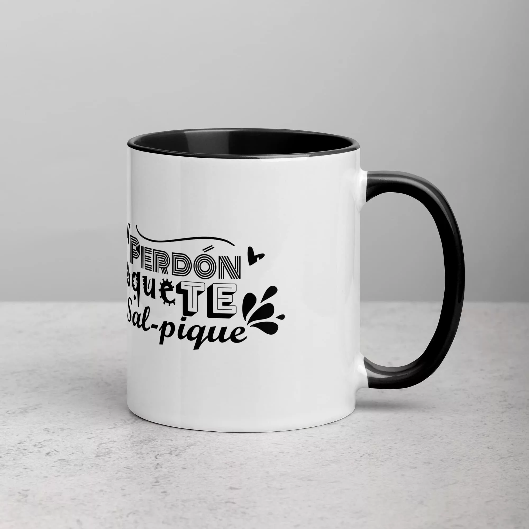 taza shakira perdon que te sal pique color interior negro 11oz right | Supertazas