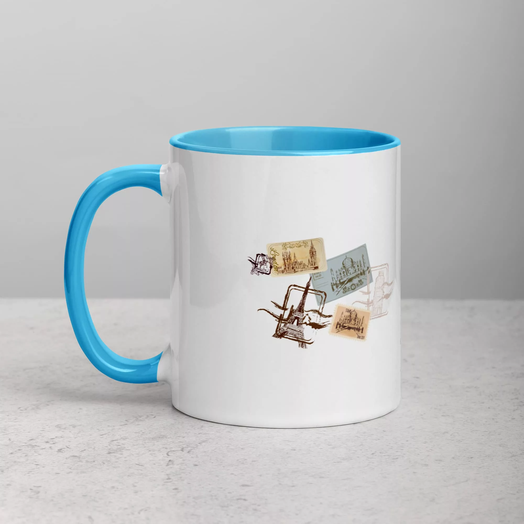 Taza El Mejor Padre Del Mundo Color Interior Azul 11Oz Left - Supertazas taza el mejor padre del mundo color interior azul 11oz left | Supertazas