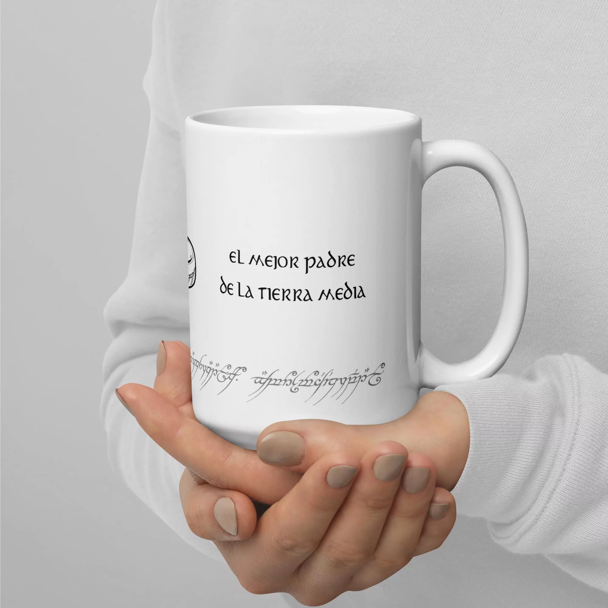Taza El Senor De Los Anillos El Mejor Padre De La Tierra Media Blanca Brillante Blanco 15Oz Right - Supertazas taza el senor de los anillos el mejor padre de la tierra media blanca brillante blanco 15oz right | Supertazas