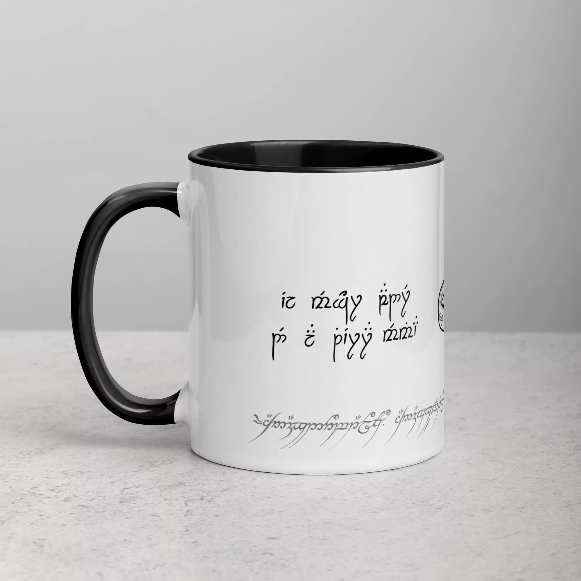 taza el senor de los anillos el mejor padre de la tierra media color interior negro 11oz left | Supertazas